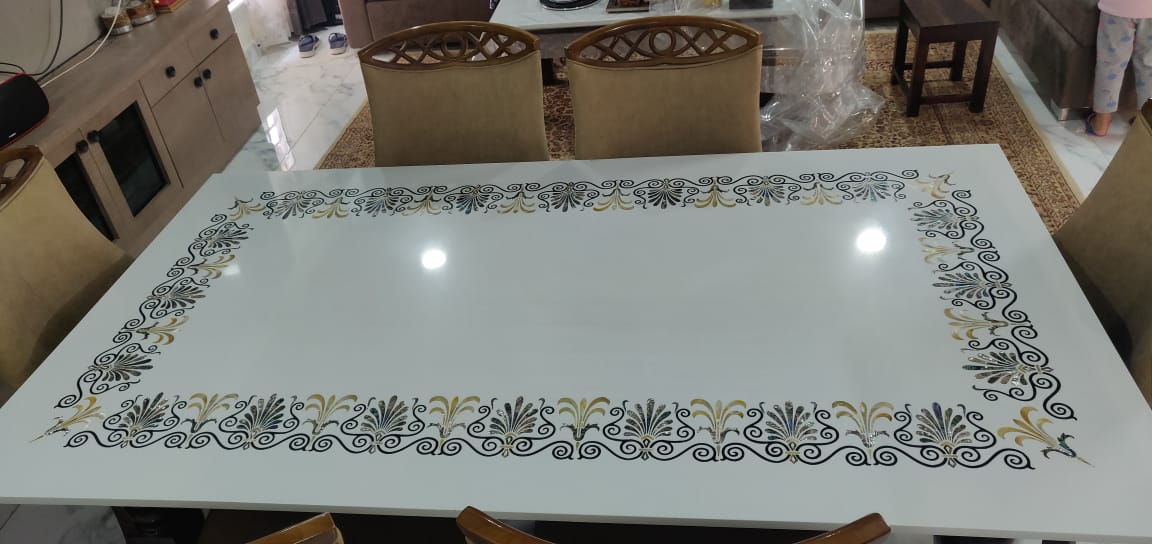 Stone Plus India Marble Inlay Abalone Tabletop