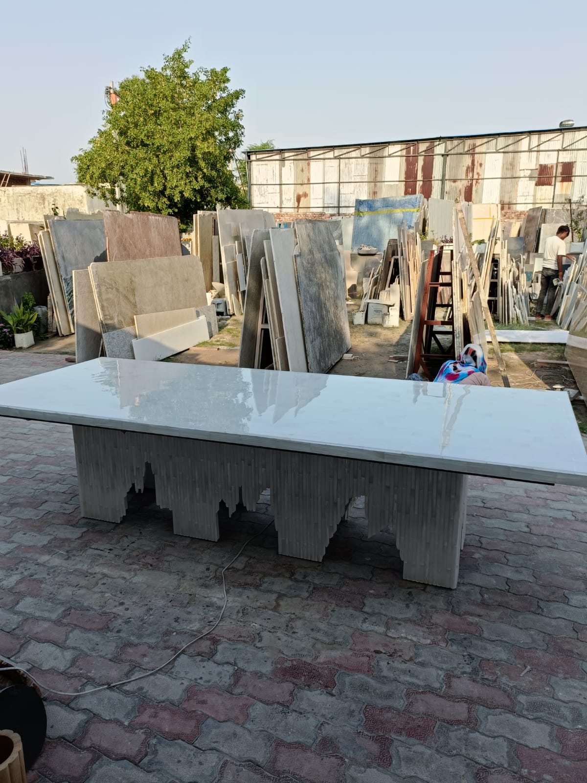 Stone Plus India Celenite Dining Table