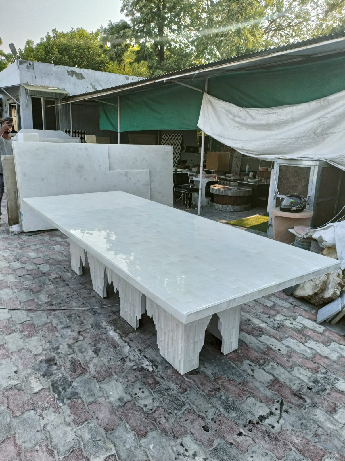 Stone Plus India Celenite Dining Table