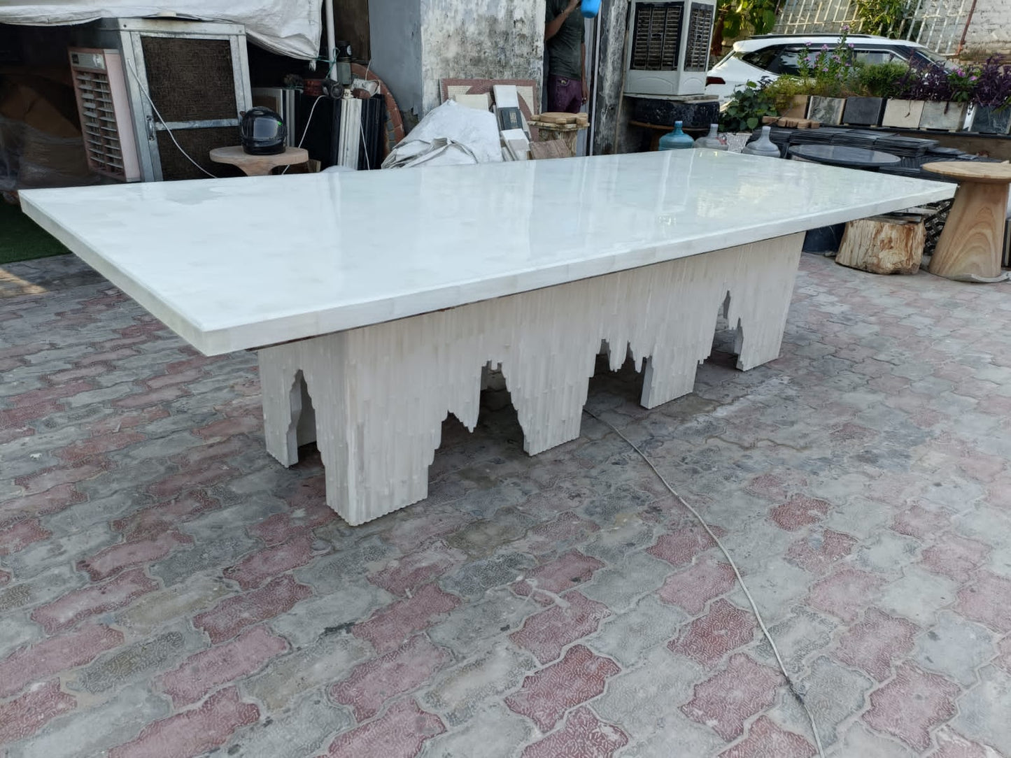 Stone Plus India Celenite Dining Table