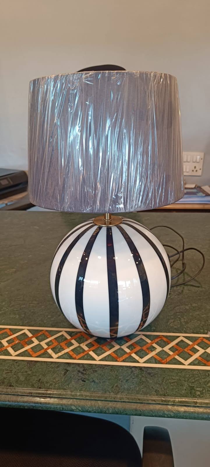 Opulent Homes Glass Lamps Round