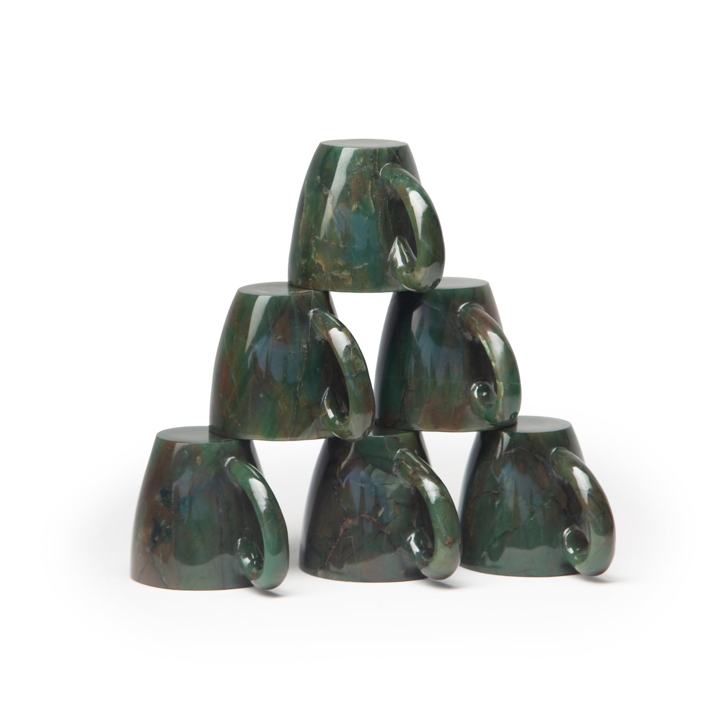 Opulent Homes Green Aventurine Cups