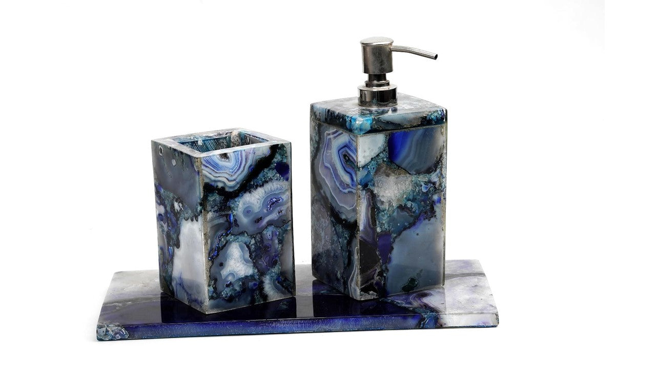 Opulent Homes Purple Agate Bath Set