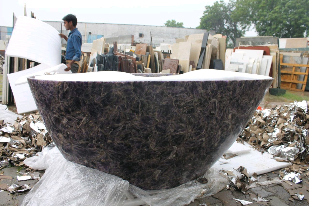 Stone Plus India Amethyst Bath Tub / Table / Bar / Console