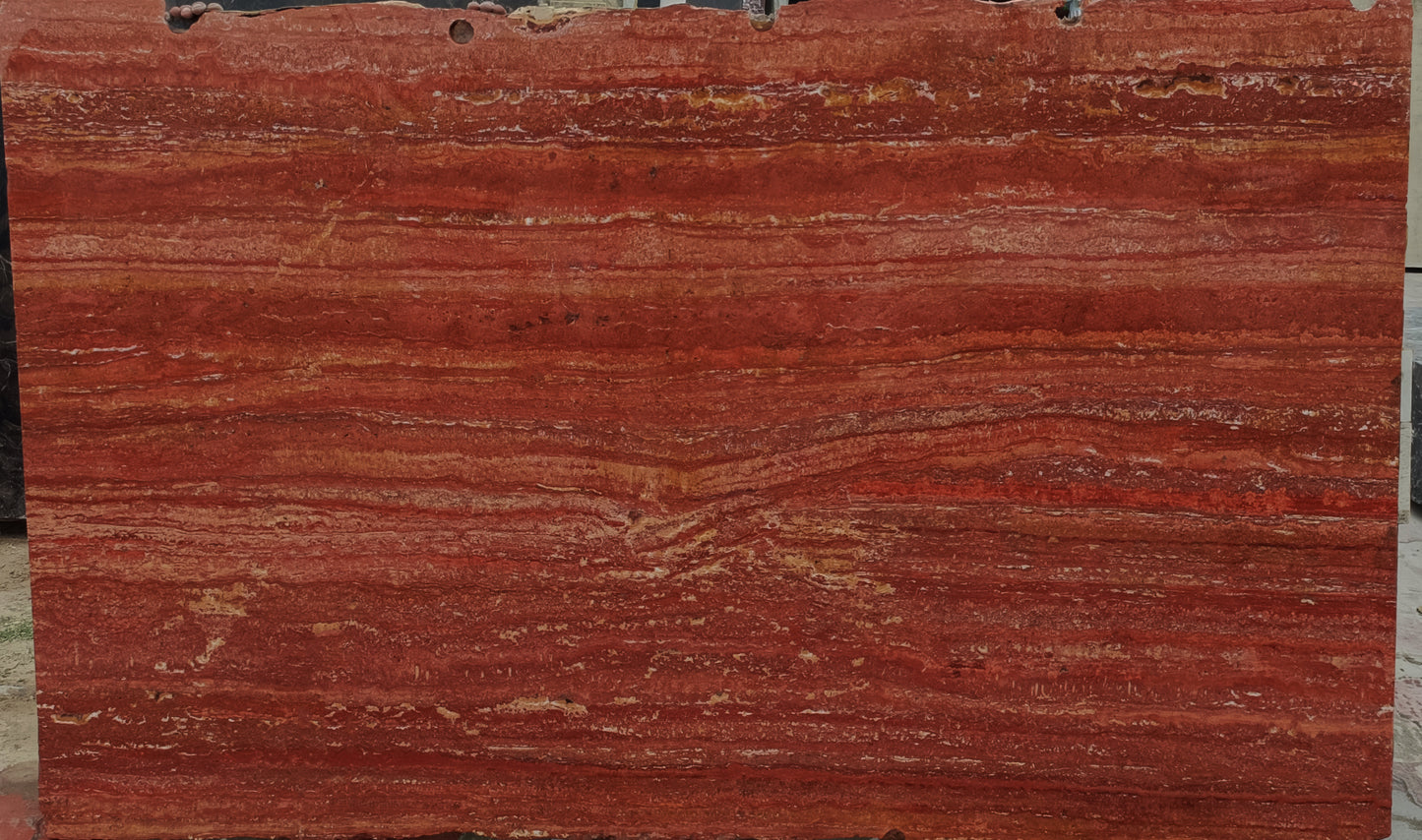 Red Traventine Slab