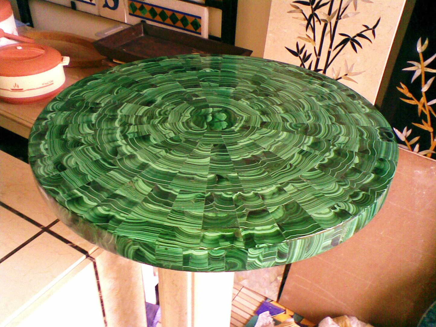 Stone Plus India Malachite Round Tabletop