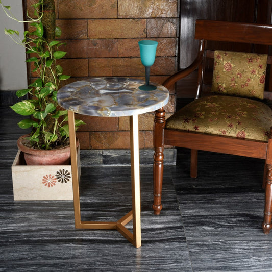 Stone Plus India Grey Agate Table round