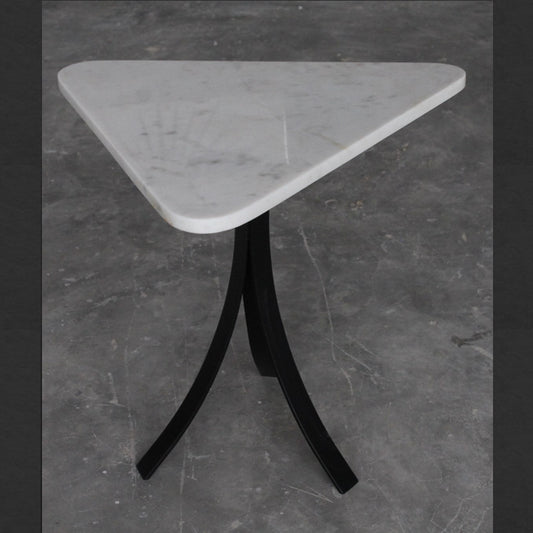 Stone Plus India White Marble Triangle Shape Table