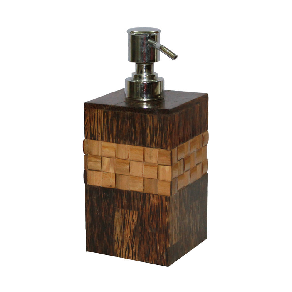 Opulent Homes Taadiwood Bamboo Soap Dispenser