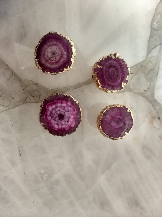 Opulent Homes Agate Kurta Buttons for Men Set of 4 pink