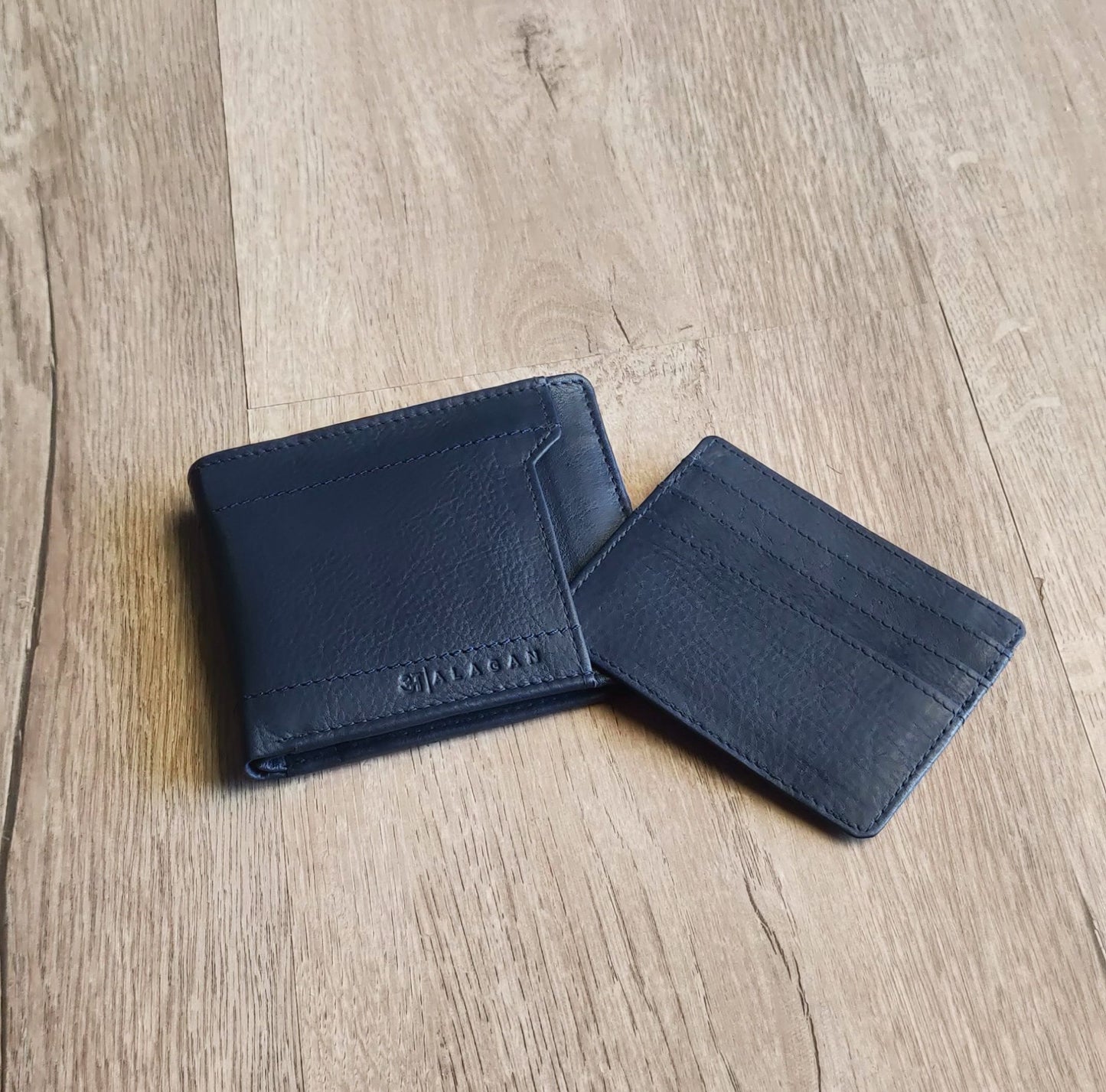 Alagan Opulent Homes Belt and Wallet Classic Combo Blue