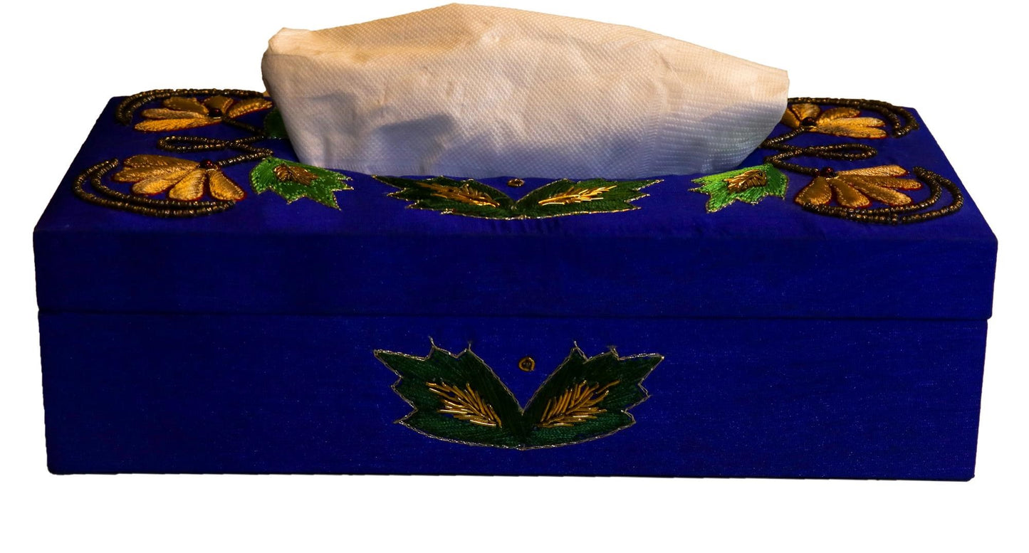 Opulent Homes Embroidered tissue box II