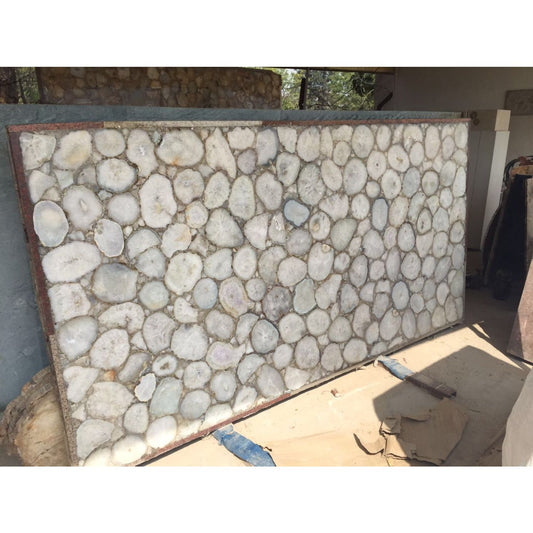 Stone Plus India White Agate Slab/ Tabletop