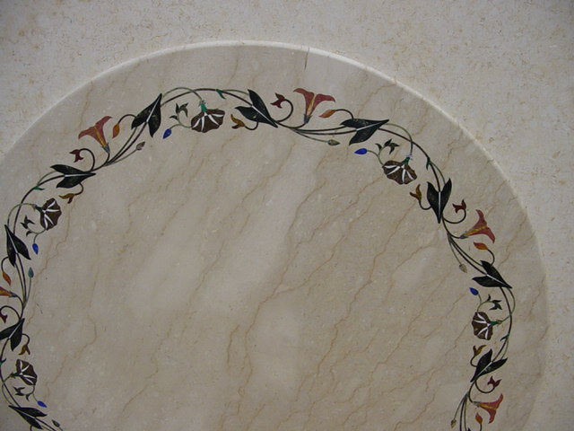 Stone Plus India Petunia Marble Inlay Tabletop