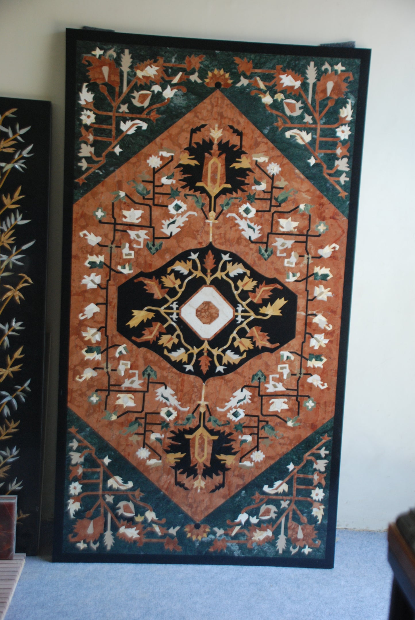 Stone Plus India Kilm Design Marble Inlay Carpet/Flooring
