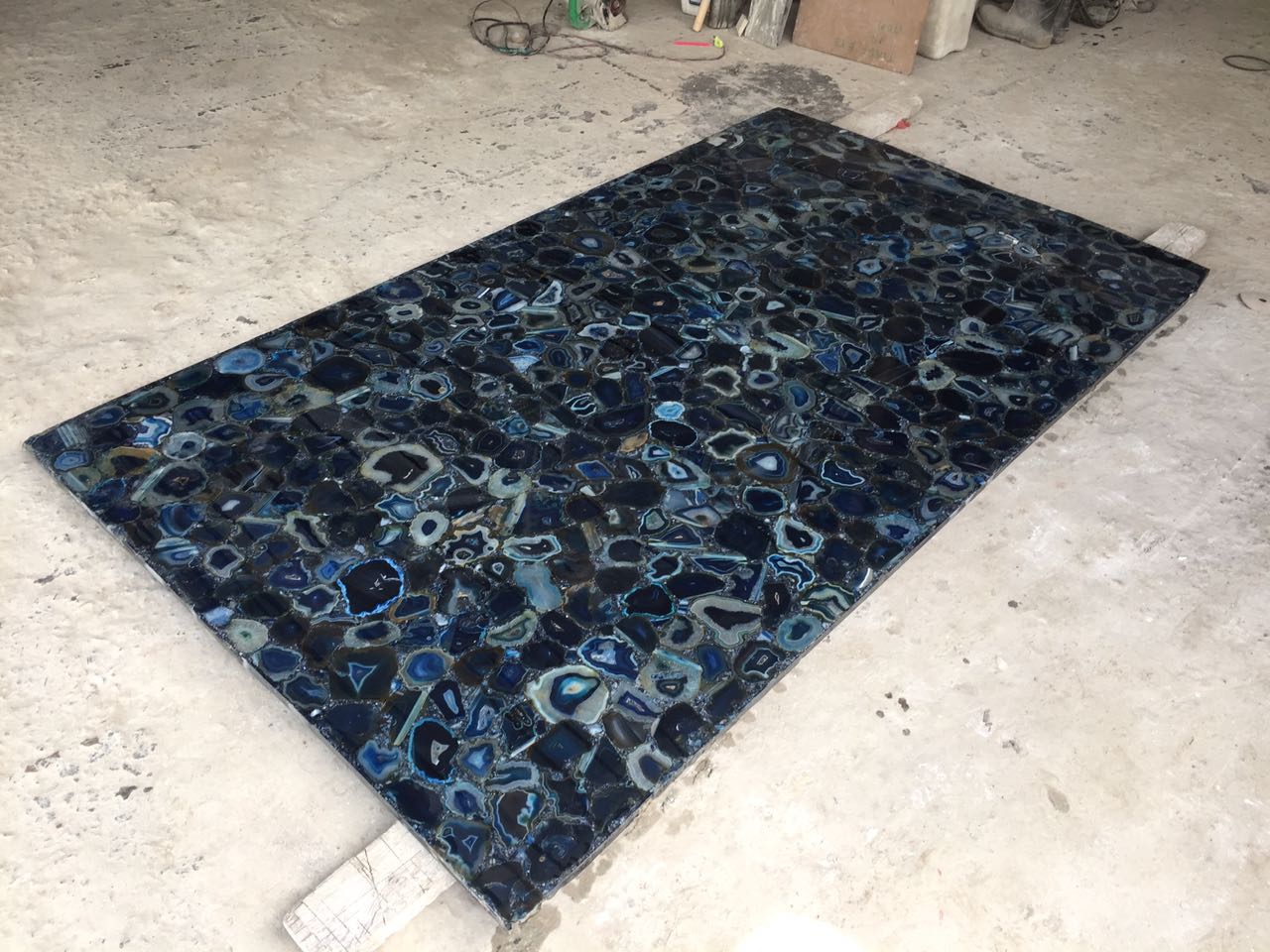 Stone Plus India Blue Agate Slab/ Tabletop