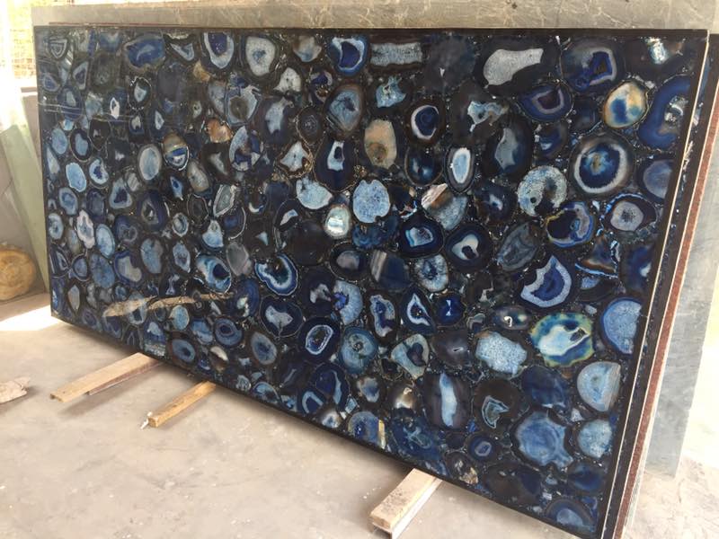 Stone Plus India Blue Agate Slab/ Tabletop