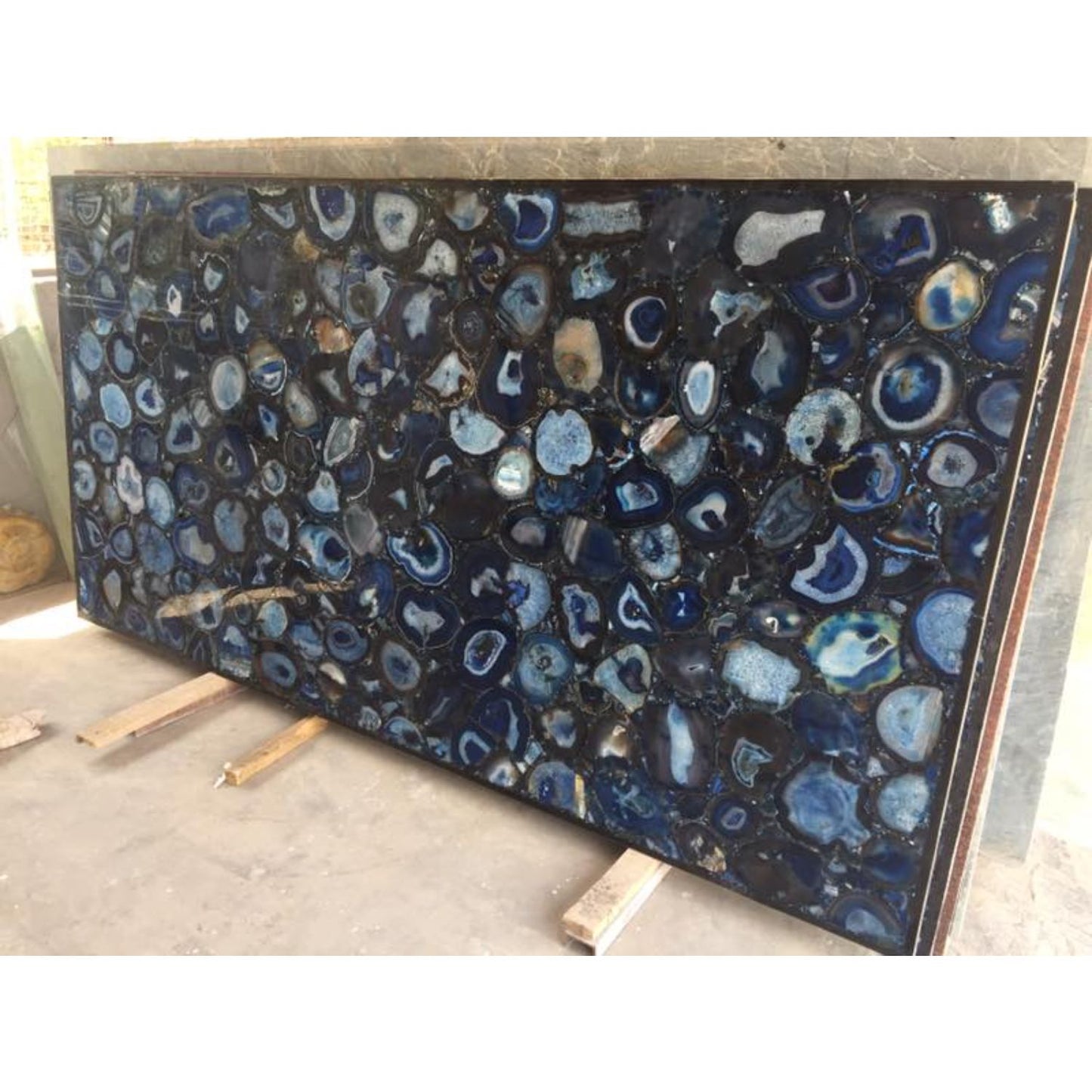 Stone Plus India Blue Agate Slab/ Tabletop