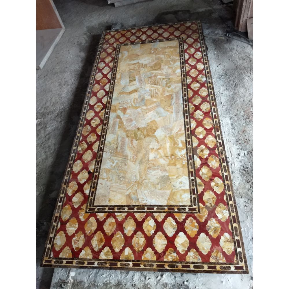 Stone Plus India Marble Inlay Dining Table top/ SH – Opulent Homes