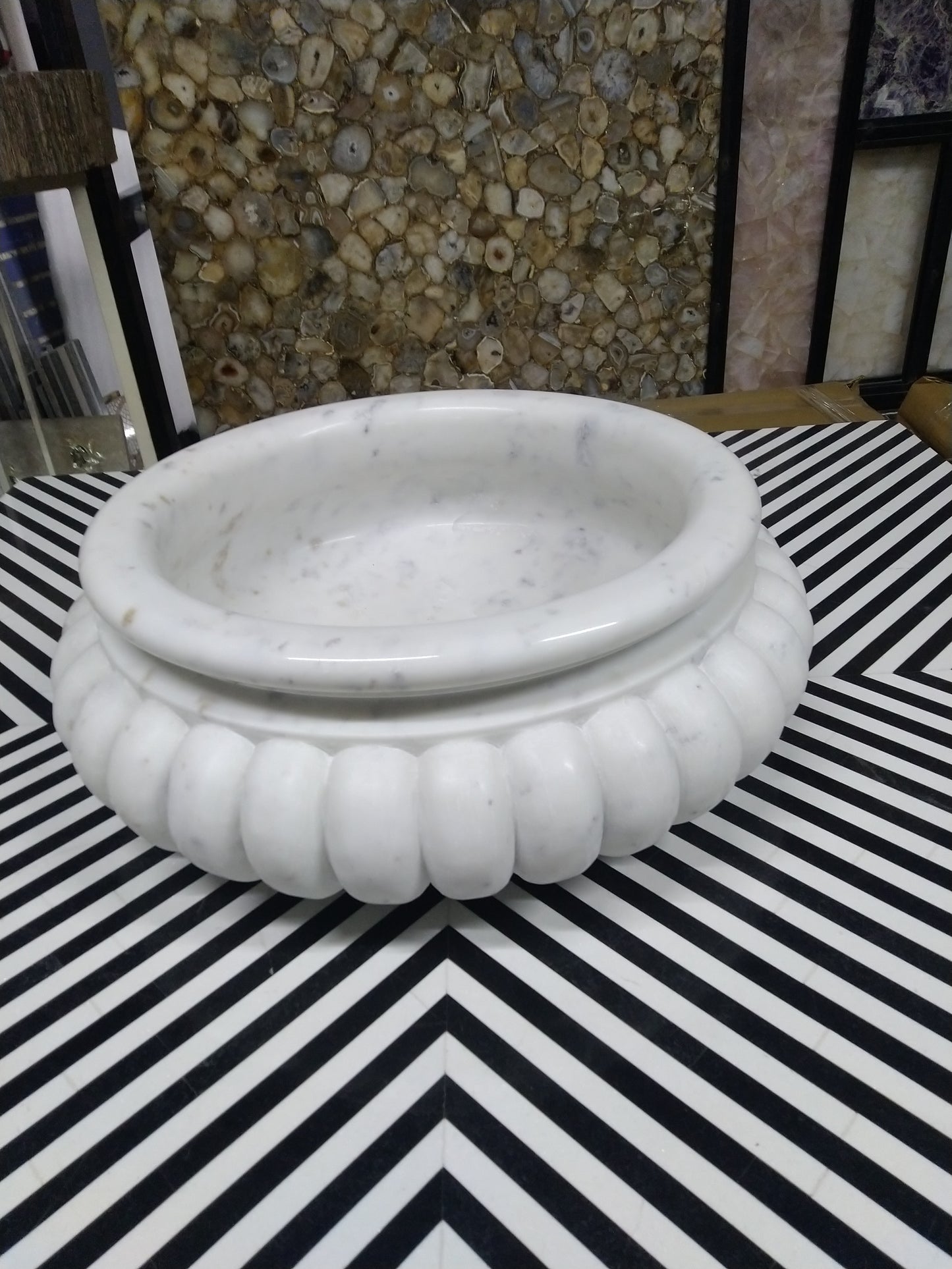 Stone Plus India White Marble Wash Basin L