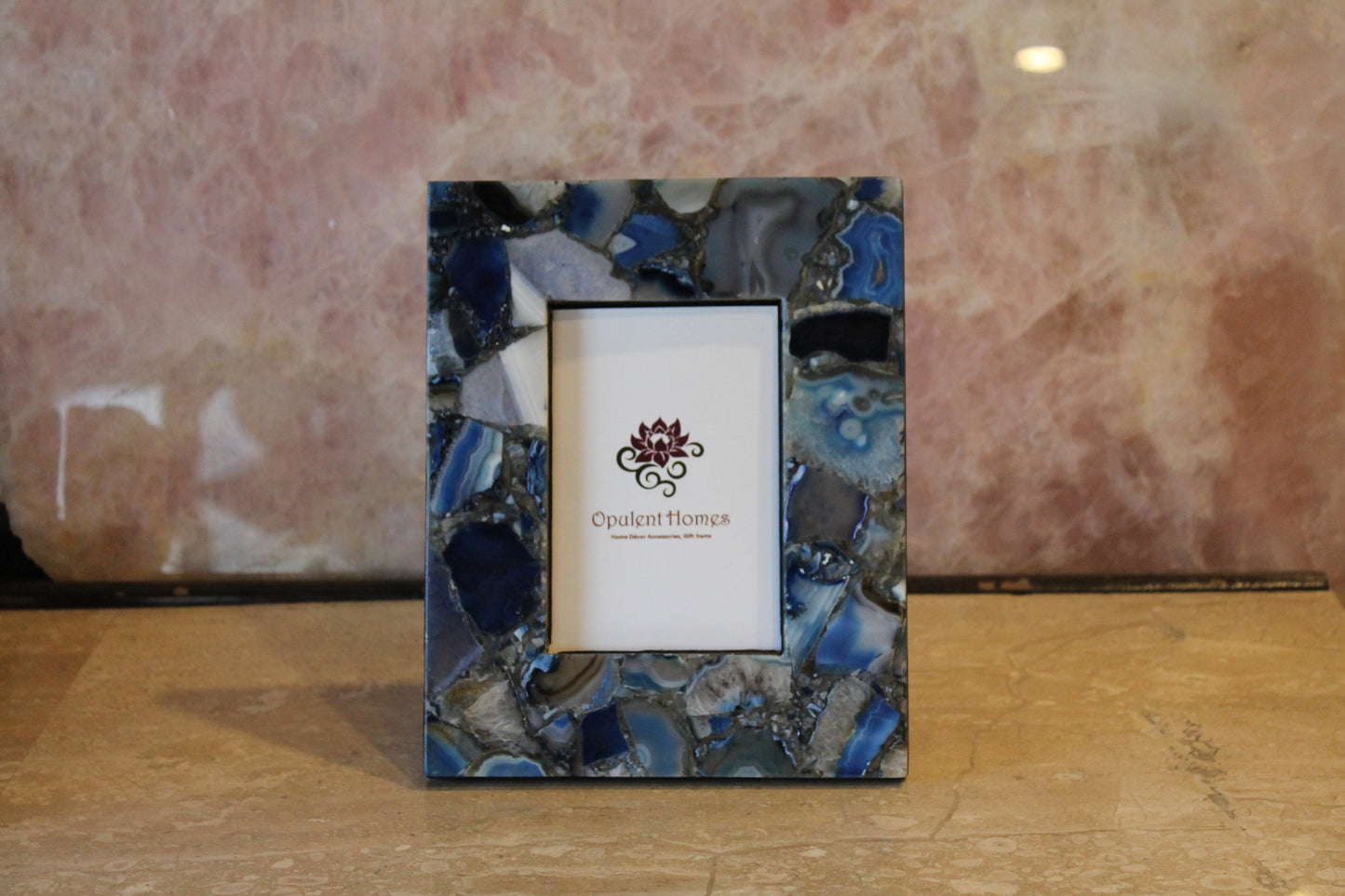 Stone Plus India Blue Agate Photo Frame