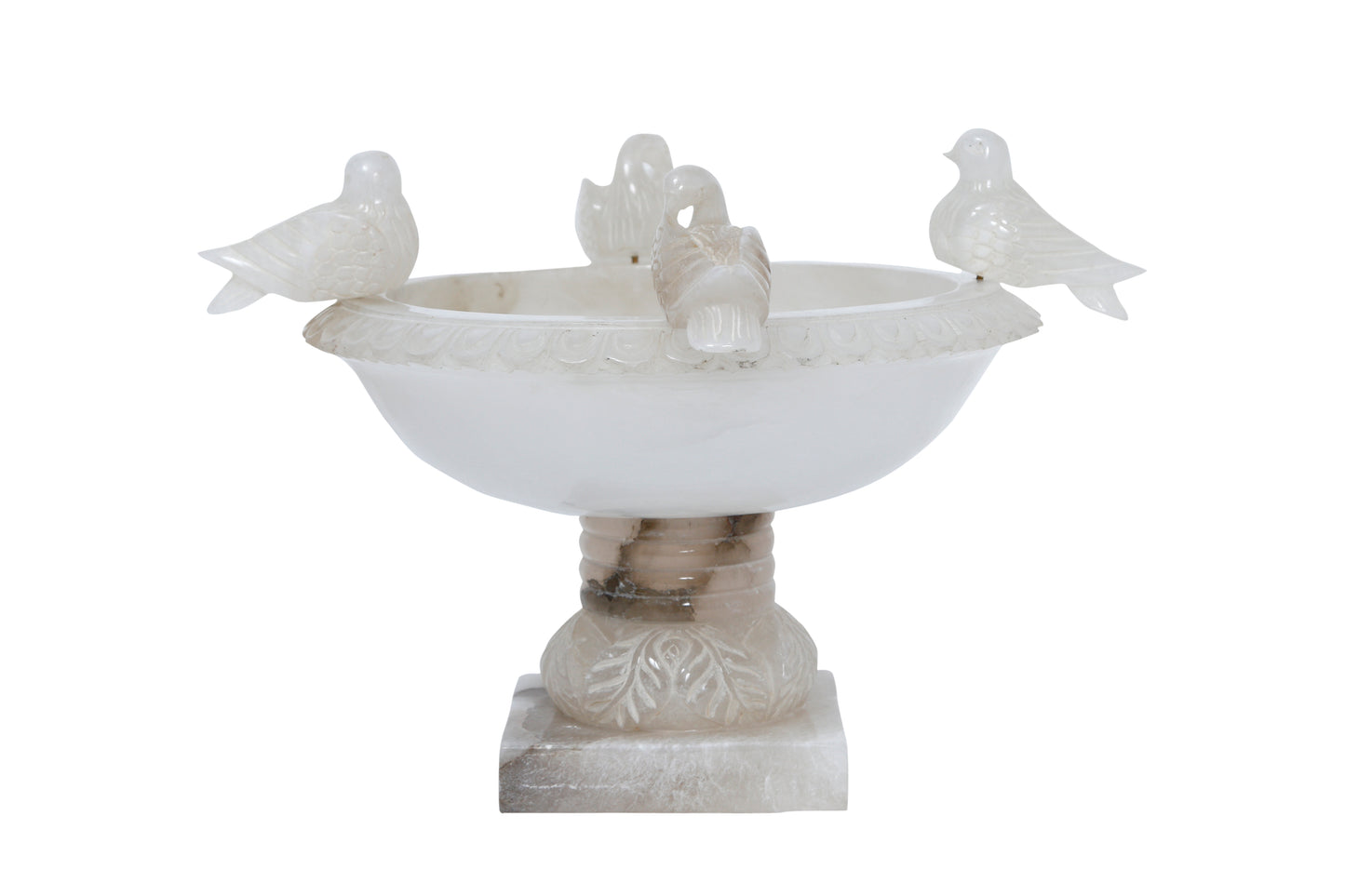 Opulent Homes Alabaster Bird Bath