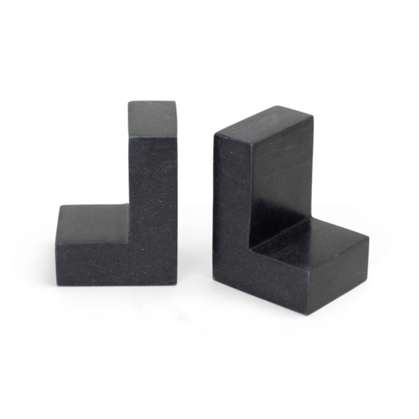 Stone Plus India Black Marble Bookend L Shape